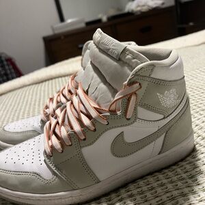 Nike Air Jordan High Tops - White and Sage